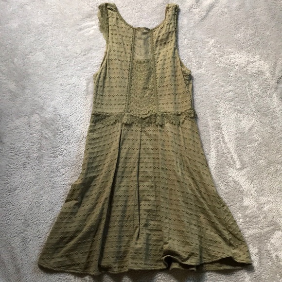 Free People Olive Green Embroidered Lace Dress - Picture 6 of 8